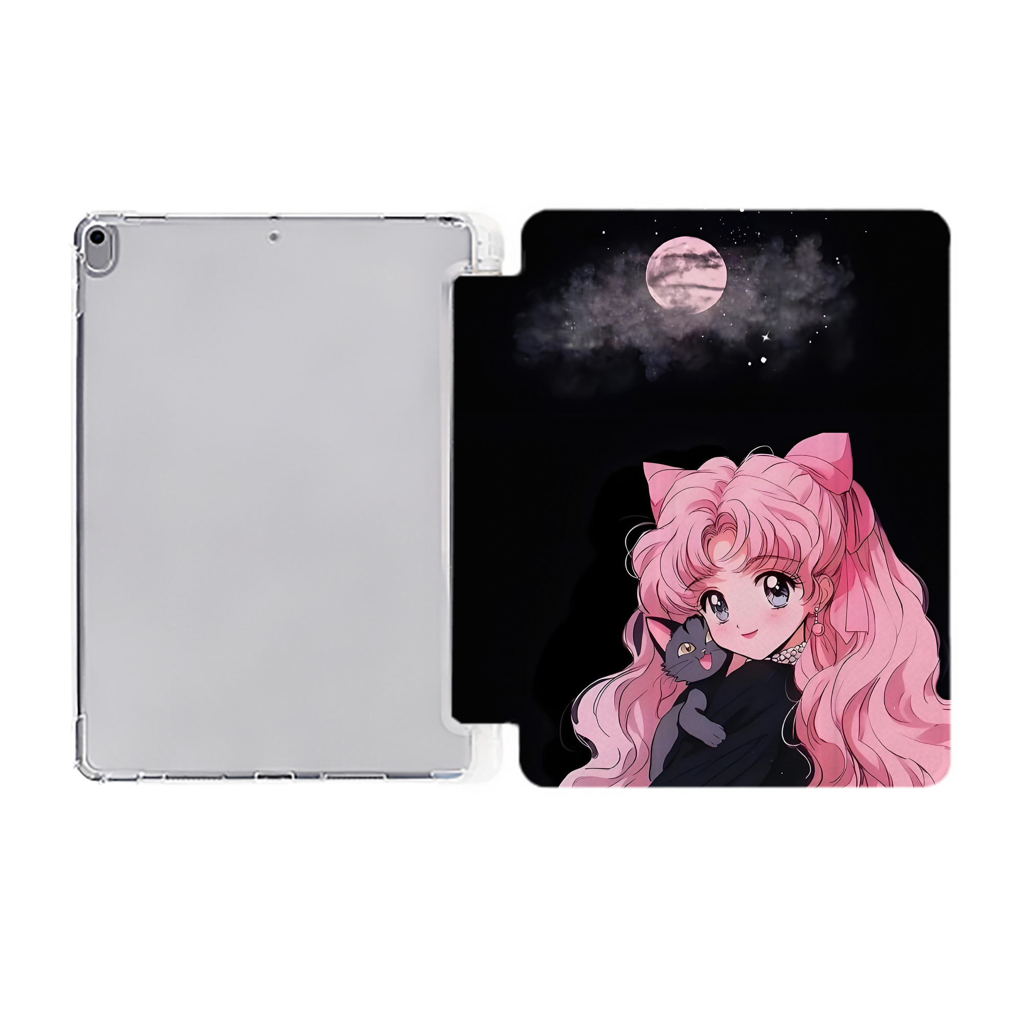 （画像用） 美少女戦士セーラームーン Sailor Moon IPad ケース ペン収納付き 三つ折りスタンド PUレザー×シリコン 対応機種9.5/10.5/10.9インチ